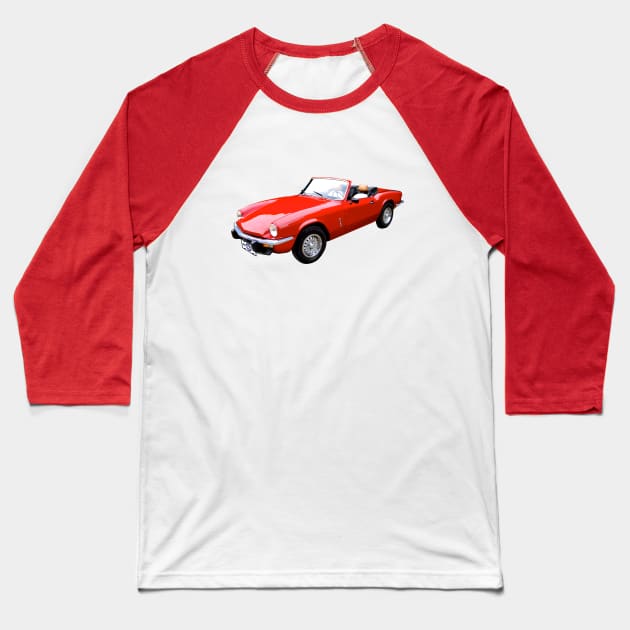 Triumph Spitfire (red) Baseball T-Shirt by Midcenturydave